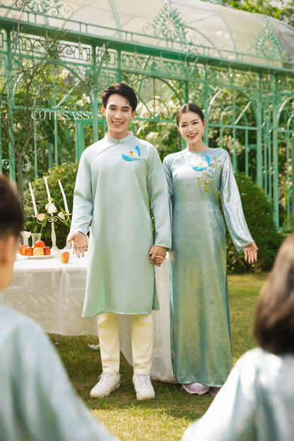 Gia Hòa - Family Blue Ribbon Phoenix Ao Dai Set 53-54A