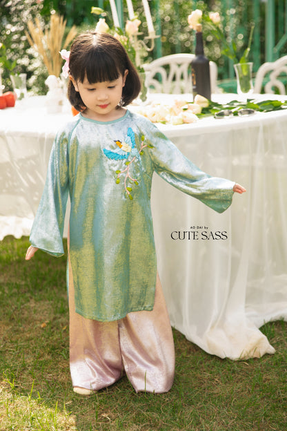 Gia Hòa - Family Blue Ribbon Phoenix Ao Dai Set 53-54A