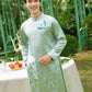 Gia Hòa - Family Blue Ribbon Phoenix Ao Dai Set
