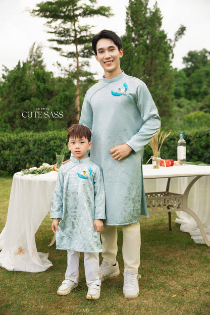 Gia Hòa - Family Blue Ribbon Phoenix Ao Dai Set 53-54A