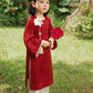 Gia Hòa - Mom and Daughter Red with Hibiscus Flower Pin Ao Dai Set