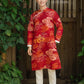 Gia Hòa - Family Pink/Red Bamboo Printed Ao Dai Set