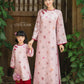 Gia Hòa - Family Pink/Red Bamboo Printed Ao Dai Set