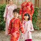 Gia Hòa - Family Pink/Red Bamboo Printed Ao Dai Set