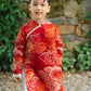 Gia Hòa - Family Pink/Red Bamboo Printed Ao Dai Set