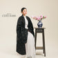 Ao Doi Kham Black - Parallel-Flapped Jacket