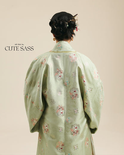 Ao Doi Kham Pastel Green - Parallel-Flapped Jacket