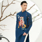 Men Prussian Blue Lan Ao Dai Top