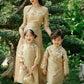 Family GOLD Gam Ao Dai Set (3/4 Sleeves)| Pre-made Traditional Vietnamese Ao Dai | Lunar New Year | Ao Dai for Girl, Mom, Dad, Boy | 11-14D