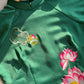 Green Lotus Embroidery Silk Ao Dai Top Only, NO PANTS