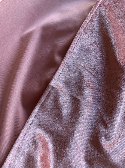 Blush Velvet Plain Ao Dai Top Only, NO PANTS