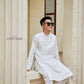 Men White Gam Silk Ao Dai Top