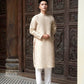 Men Beige 3D Gam Ao Dai Set| Pre-made Traditional Vietnamese Ao Dai| Lunar New Year | Ao Dai for Dad, Boy | Ao Dai Tet|