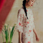 Cream Printed Ao Dai | Pre-made Modernized Vietnamese Ao Dai | Modern Women Ao Dai with Pants |Lunar New Year|Ao Dai Cach Tan|
