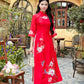 Red Sparkle Spring Ao Dai Set| Pre-made Traditional Vietnamese Ao Dai|Ao Dai with Pants|Lunar New Year|Ao Dai Cach Tan|