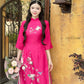 Hot Pink Sparkle Spring Ao Dai Set| Pre-made Traditional Vietnamese Ao Dai|Ao Dai with Pants|Lunar New Year|Ao Dai Cach Tan|20C