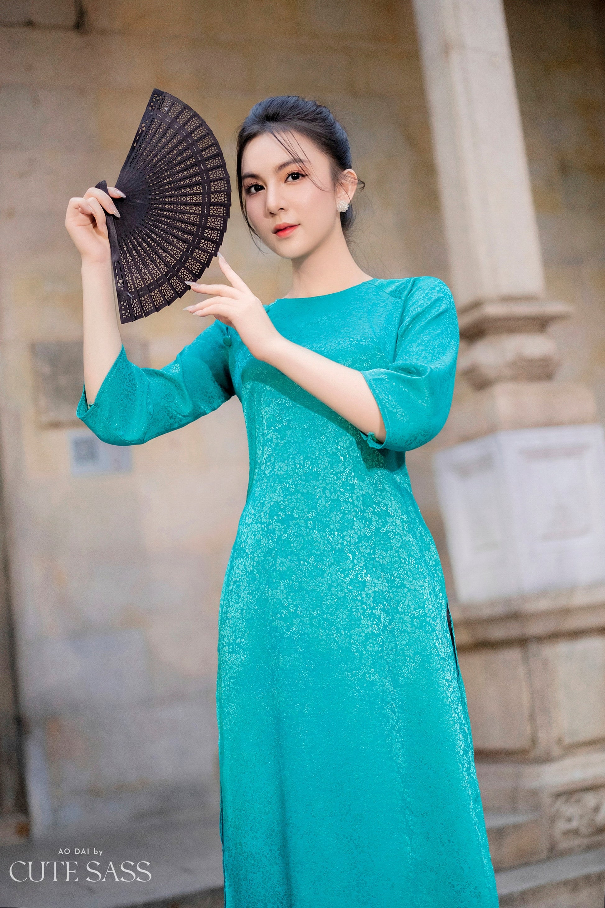 Shifted Gam Ao Dai Top Only, NO PANTS