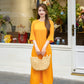 Shifted Gam Ao Dai Top Only, NO PANTS (Red, Orange)