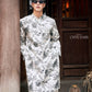 Men Black/White Gam Ao Dai Top