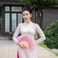 Blush Traditional Gấm Ao Dai Set