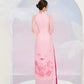 Printed Peony Dragon Ao Dai Set |Pre-made Modernized Vietnamese Ao Dai| Ao Dai with Pants | Lunar New Year| Ao Dai Truyen Thong|