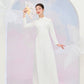 Tinh Kỳ - Jeweled Diamond Ao Dai Set M2|Pre-made Traditional Vietnamese Ao Dai|Ao Dai with Pants|Graduaion | Bridal |Ao Dai Truyen Thong|