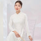 Tinh Kỳ - Jeweled Diamond Ao Dai Set M2|Pre-made Traditional Vietnamese Ao Dai|Ao Dai with Pants|Graduaion | Bridal |Ao Dai Truyen Thong|