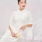 Tinh Kỳ - Jeweled Slit Ao Dai Set M3|Pre-made Traditional Vietnamese Ao Dai|Ao Dai with Pants|Graduaion | Bridal |Ao Dai Truyen Thong|