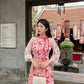 Red Butterfly Heart Ao Dai Set |Pre-made Modernized Vietnamese Ao Dai| Ao Dai with Pants | Lunar New Year| Ao Dai Truyen Thong|31C