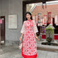 Red Butterfly Heart Ao Dai Set |Pre-made Modernized Vietnamese Ao Dai| Ao Dai with Pants | Lunar New Year| Ao Dai Truyen Thong|31C