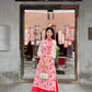 Red Butterfly Heart Ao Dai Set |Pre-made Modernized Vietnamese Ao Dai| Ao Dai with Pants | Lunar New Year| Ao Dai Truyen Thong|31C