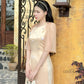 Sparkle Bow Details Ao Dai Set (2 Colors) |Pre-made Modernized Vietnamese Ao Dai| Ao Dai with Pants | Lunar New Year|18B