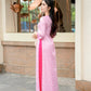 Shifted Pink/Purple Button Gam Ao Dai Set AoDaibyCuteSass