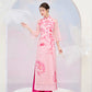 Printed Peony Dragon Ao Dai Set |Pre-made Modernized Vietnamese Ao Dai| Ao Dai with Pants | Lunar New Year| Ao Dai Truyen Thong|