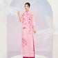 Printed Peony Dragon Ao Dai Set |Pre-made Modernized Vietnamese Ao Dai| Ao Dai with Pants | Lunar New Year| Ao Dai Truyen Thong|