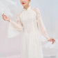 Tinh Kỳ - Crystal Lotus Ao Dai Set M3|Pre-made Traditional Vietnamese Ao Dai|Ao Dai with Pants|Graduaion | Bridal |Ao Dai Truyen Thong|