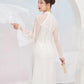 Tinh Kỳ - Crystal Lotus Ao Dai Set M3|Pre-made Traditional Vietnamese Ao Dai|Ao Dai with Pants|Graduaion | Bridal |Ao Dai Truyen Thong|