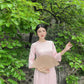 Light Pink Gam Ao Dai Top Only, NO PANTS | Pre-made Vietnamese Ao Dai| Women Ao Dai | Lunar New Year| Ao Dai Truyen Thong|10B