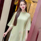 Pastel Green Embroidery Butterfly Ao Dai Set |Pre-made Modernized Vietnamese Ao Dai | Women Ao Dai with Pants | Lunar New Year|7B