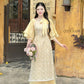 Halter Mini Daisy Ao Dai Set (4 Colors) |Pre-made Modernized Vietnamese Ao Dai| Ao Dai with Pants | Lunar New Year|10,20,28A