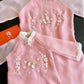 Mom and Daughter Pink Wrealth Sparkles Ao Dai Set| Pre-made Traditional Vietnamese Ao Dai | Lunar New Year | Ao Dai for Girl, Mom|FL