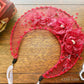 LUNA FLORA Maroon Peony Feather Head Piece #4 | Vietnamese Ao Dai Accessories | Wedding Ao Dai | Bridal Ao Dai| Tet Lunar New Year Headband