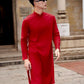 Men Linen Button Ao Dai Top (4 COLORS)