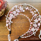 LUNA FLORA Pink Sakura Garden Head Piece #3 | Vietnamese Ao Dai Accessories | Wedding Ao Dai | Bridal Ao Dai| Tet Lunar New Year Headband