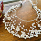 LUNA FLORA White Sakura Blossom Head Piece #5 | Vietnamese Ao Dai Accessories | Wedding Ao Dai | Bridal Ao Dai| Tet Lunar New Year Headband