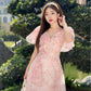 Pink Wing Sleeves Ao Dai Set 30C