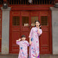 Mom and Daughter Purple Vibrant Matching Ao Dai Set| Pre-made Traditional Vietnamese Ao Dai | Lunar New Year | Ao Dai for Girl, Mom|