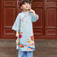 Mom and Daughter Blue Vibrant Matching Ao Dai Set 26D