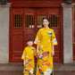 Mom and Daughter Yellow Vibrant Matching Ao Dai Set