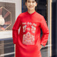 Men Red Embroidered Clouds Ao Dai Gam Top 7A| Pre-made Traditional Vietnamese Ao Dai| Lunar New Year | Ao Dai for Dad | Ao Dai Tet|7A